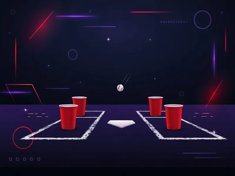 Beer Baseball drinking game illustration