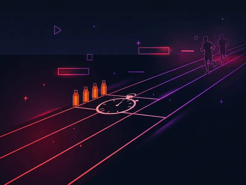 Beer Mile drinking game illustration