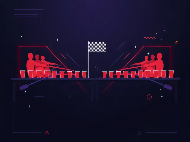 Boat Race drinking game illustration