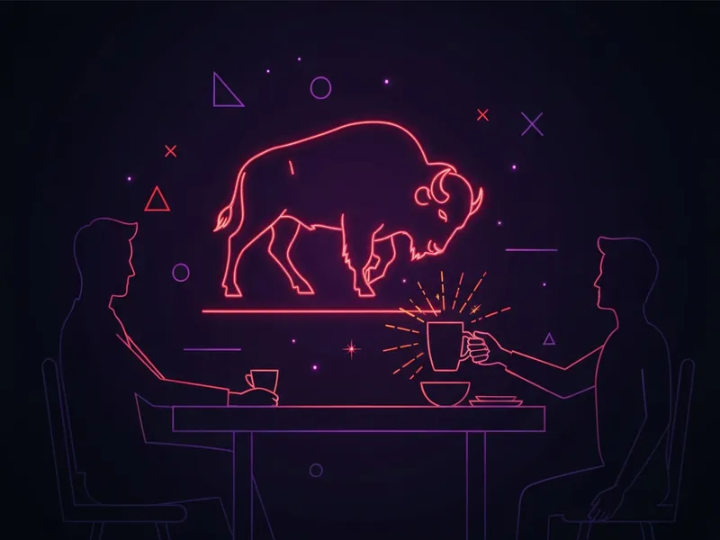 Buffalo drinking game illustration