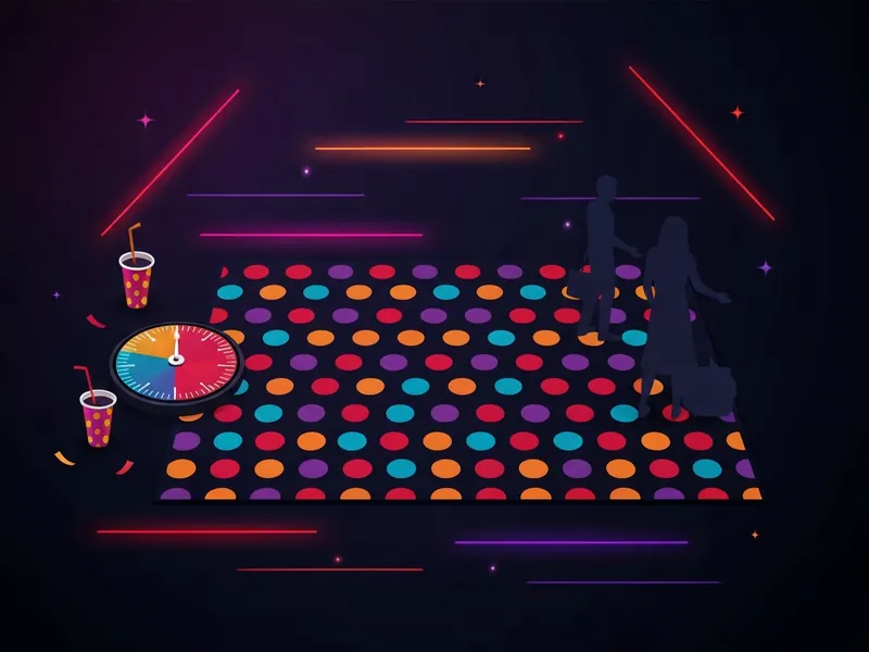 Drunk Twister drinking game illustration