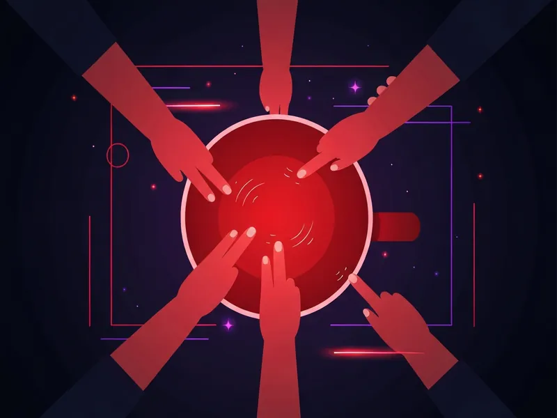 Fingers drinking game illustration