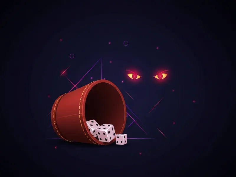 Liar's Dice drinking game illustration