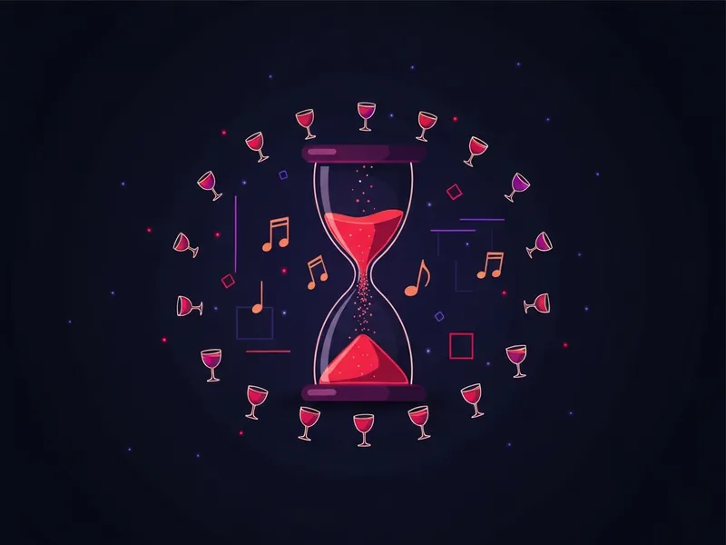 Power Hour drinking game illustration