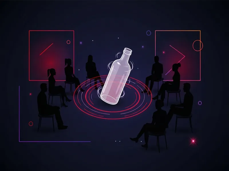 Spin the Bottle drinking game illustration