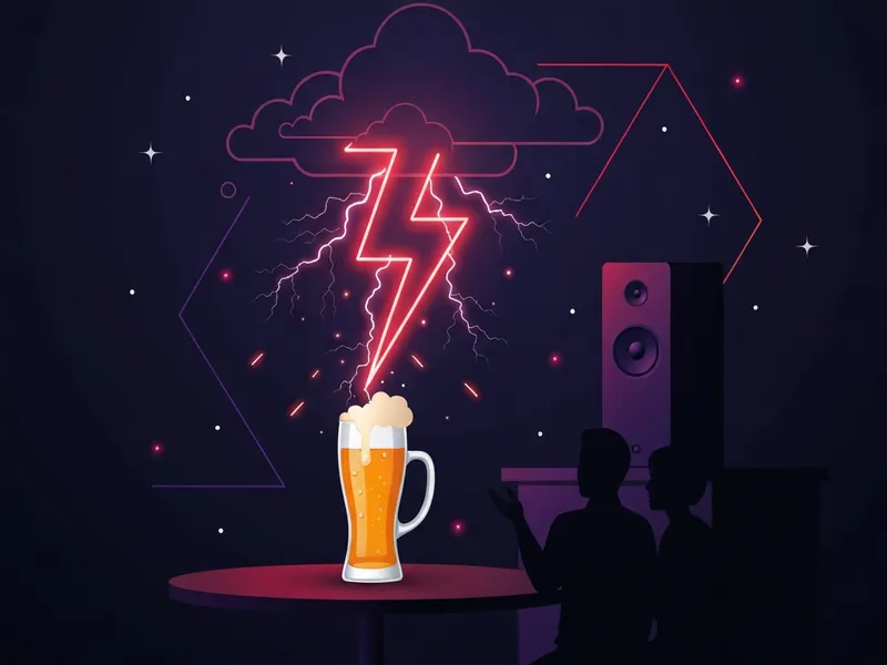 Thunderstruck drinking game illustration