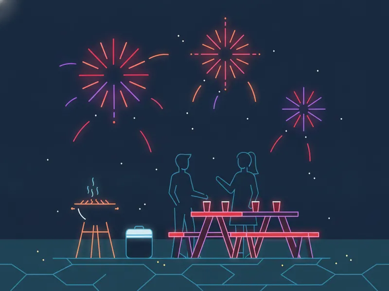 4th of July Drinking Games - illustration